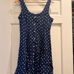 Old Navy Dark Blue Dress with White Dots
